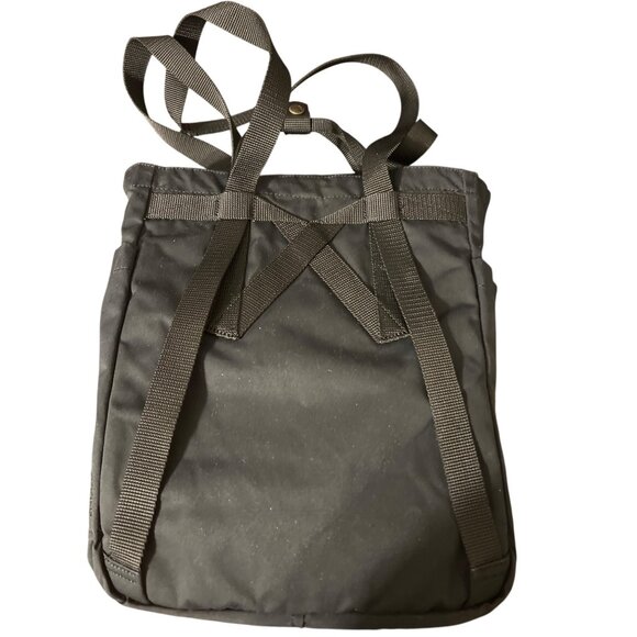 Fjallraven Kanken Black G-1000 Backpack Totepack Front Zipper Pocket Adj Straps - Picture 6 of 9
